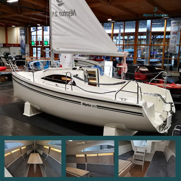 Segelboot Neptun 21 wird auf der Messe Magdeboot 2023 das erste mal Präsentiert. Der sportliche Daysailer überzeugt mit seinen modernen Linien, den duchdachten Design und der bewährten Neptun-Qualität Made in Germany
